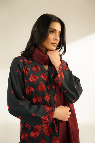 3 Piece Cotton Karandi Embroidered Suit (CS0383)