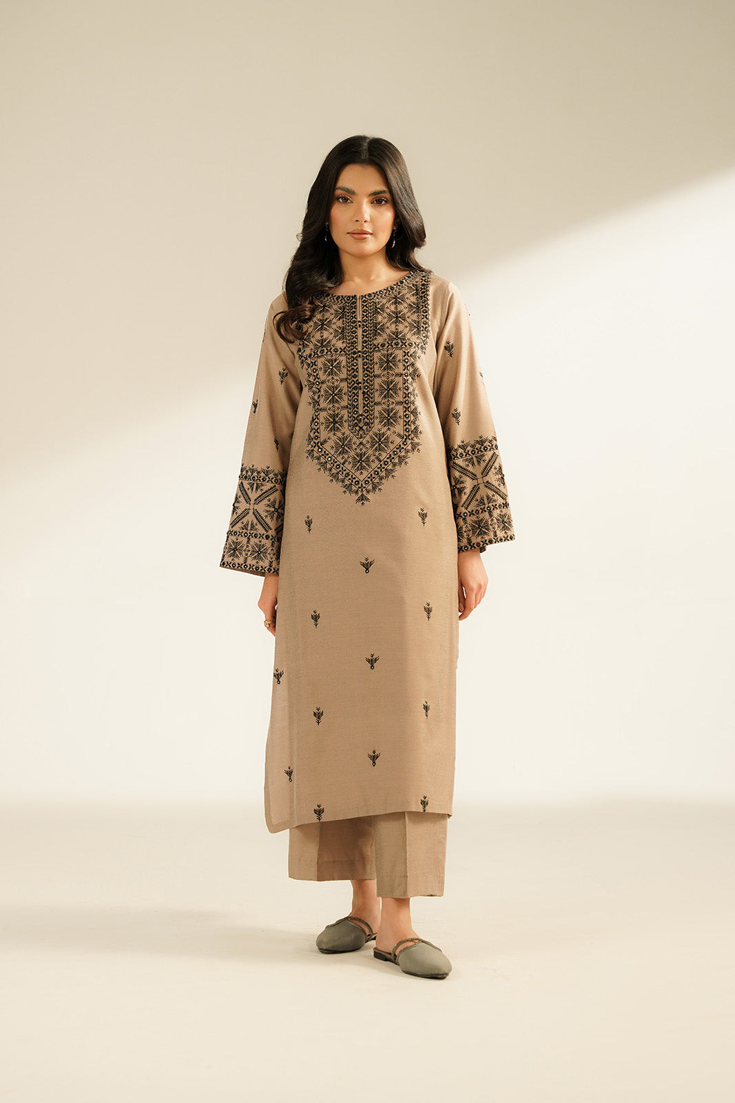 2 Piece Cotton Silk Embroidered (CS0385)