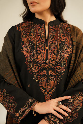 3 Piece Cotton Karandi Embroidered (CS0388)