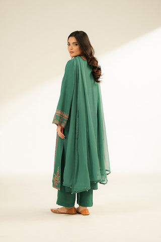 3 Piece Cotton Karandi Embroidered Suit (CS0389)