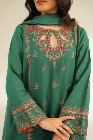 3 Piece Cotton Karandi Embroidered Suit (CS0389)