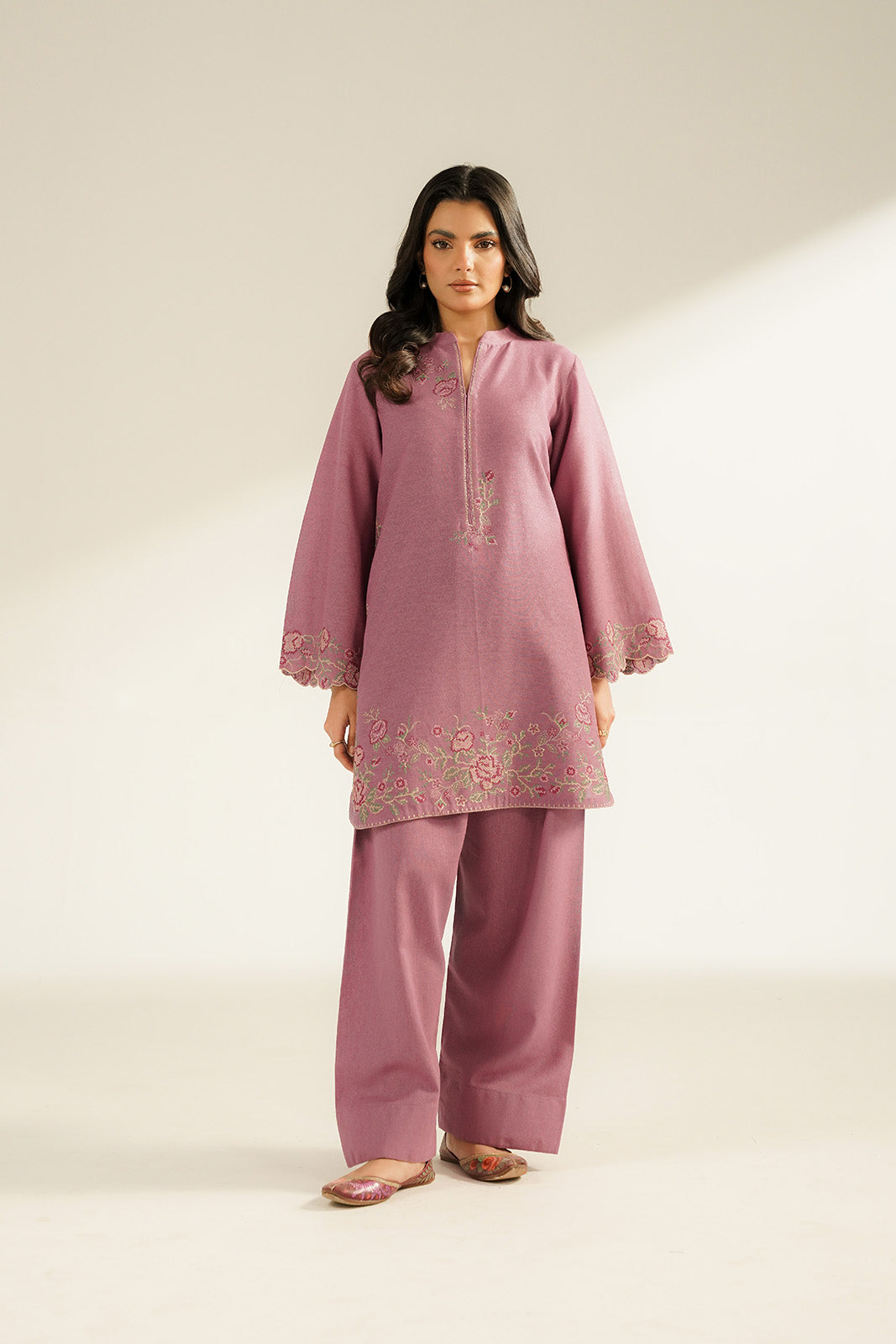 2 Piece Cotton Karandi Embroidered (CS0391)