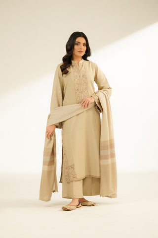 3 Piece Cotton Karandi Embroidered Suit (CS0393)