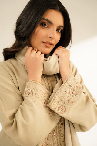 3 Piece Cotton Karandi Embroidered Suit (CS0393)