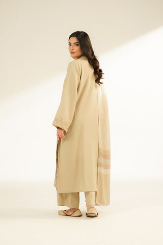 3 Piece Cotton Karandi Embroidered Suit (CS0393)