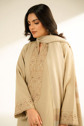 3 Piece Cotton Karandi Embroidered Suit (CS0393)