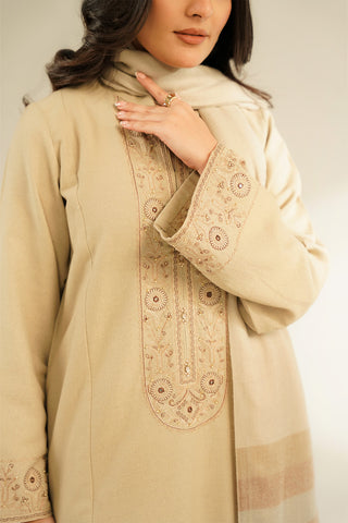 3 Piece Cotton Karandi Embroidered Suit (CS0393)