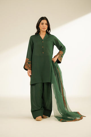 3 Piece Lawn Karandi Embroidered Suit (CS0394)