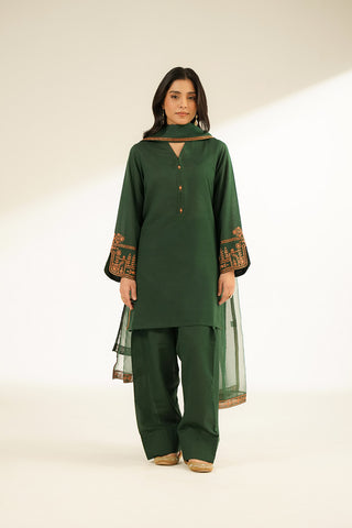 3 Piece Lawn Karandi Embroidered Suit (CS0394)