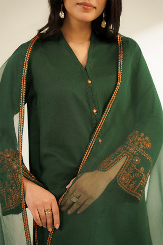 3 Piece Lawn Karandi Embroidered Suit (CS0394)