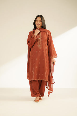 3 Piece Slub Khaddar Embroidered (CS0395)