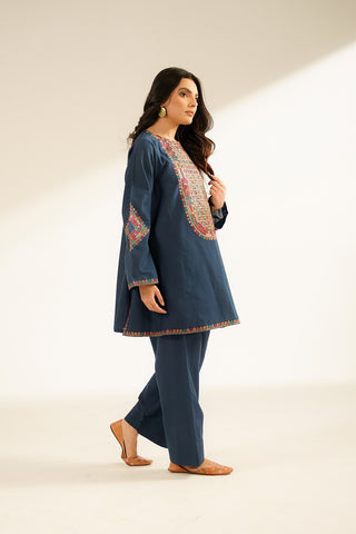 2 Piece Slub Khaddar Embroidered Suit (CS0397)