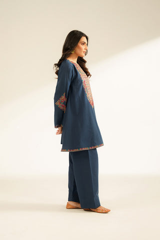 2 Piece Slub Khaddar Embroidered Suit (CS0397)