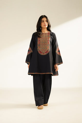 2 Piece Slub Khaddar Embroidered Suit (CS0398)