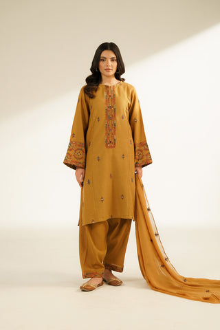 3 Piece Cotton Karandi Embroidered Suit (CS0401)