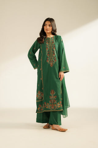 3 Piece Lawn Karandi Embroidered Suit (CS0403)