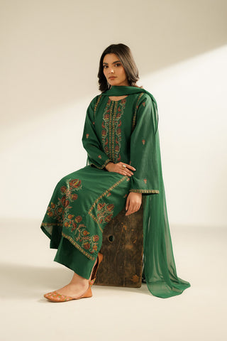 3 Piece Lawn Karandi Embroidered Suit (CS0403)