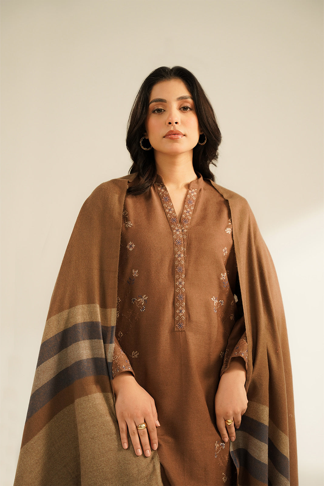 2 Piece Cotton Karandi Embroidered Suit (CS0405)