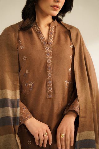 2 Piece Cotton Karandi Embroidered Suit (CS0405)