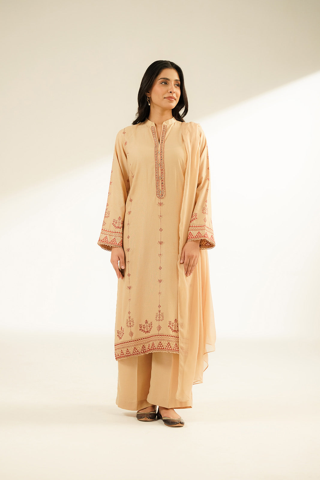 3 Piece Lawn Karandi Embroidered Suit (CS0406)