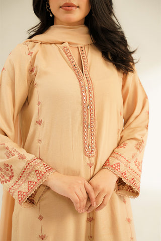 3 Piece Lawn Karandi Embroidered Suit (CS0406)