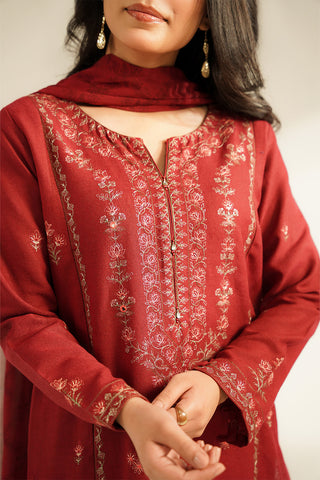 3 Piece Cotton Karandi Embroidered Suit (CS0407)