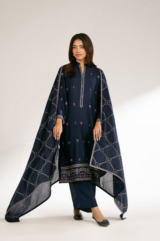 3 Piece Lawn Karandi Embroidered Suit (CS0410)