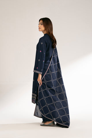 3 Piece Lawn Karandi Embroidered Suit (CS0410)