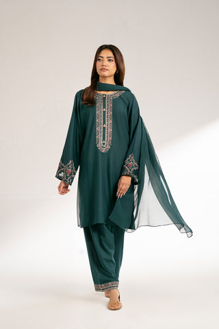 3 Piece Lawn Karandi Embroidered Suit (CS0411)