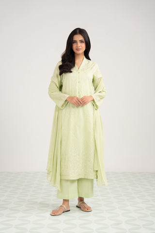3 Piece Lawn Embroidered Suit (CS0413)