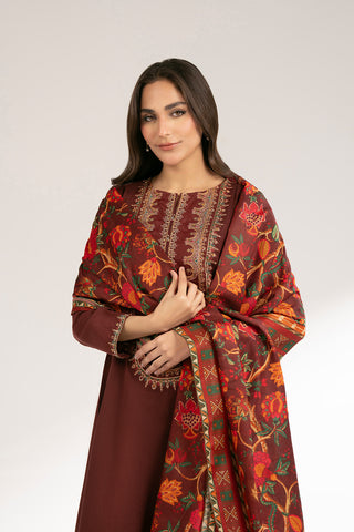 3 Piece Lawn Karandi Embroidered Suit (CS0418)