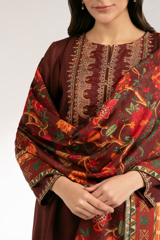 3 Piece Lawn Karandi Embroidered Suit (CS0418)