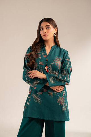 2 Piece Slub Khaddar Embroidered Suit (CS0420)