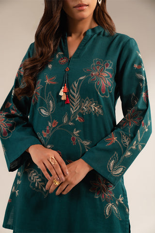 2 Piece Slub Khaddar Embroidered Suit (CS0420)