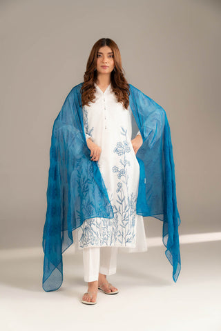 3 Piece Cotton Rip Stop Embroidered Suit (CS0423)