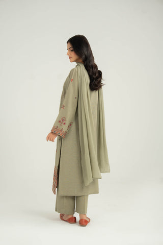 3 Piece Cotton Karandi Embroidered Suit (CS0424)