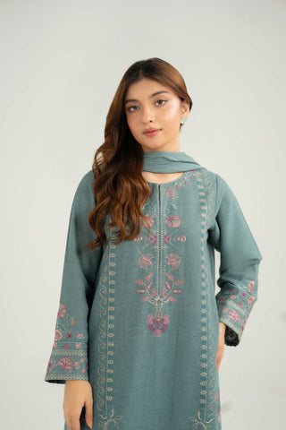 3 Piece Cotton Karandi Embroidered Suit (CS0425)