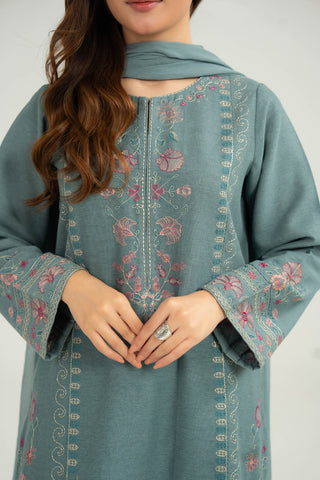 3 Piece Cotton Karandi Embroidered Suit (CS0425)