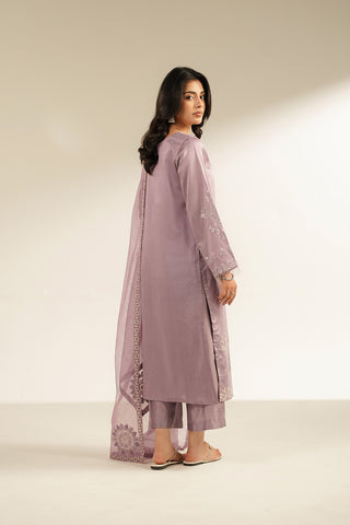 3 Piece Cotton Silk Embroidered Suit (CS0426)