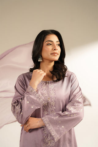 3 Piece Cotton Silk Embroidered Suit (CS0426)