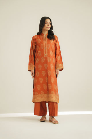 2 Piece Printed Cotton Silk Printed Suit (CS0437)