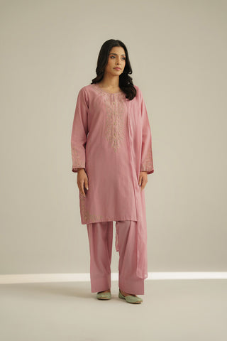 3 Piece Cotton Rip Stop Embroidered Suit (CS0445)