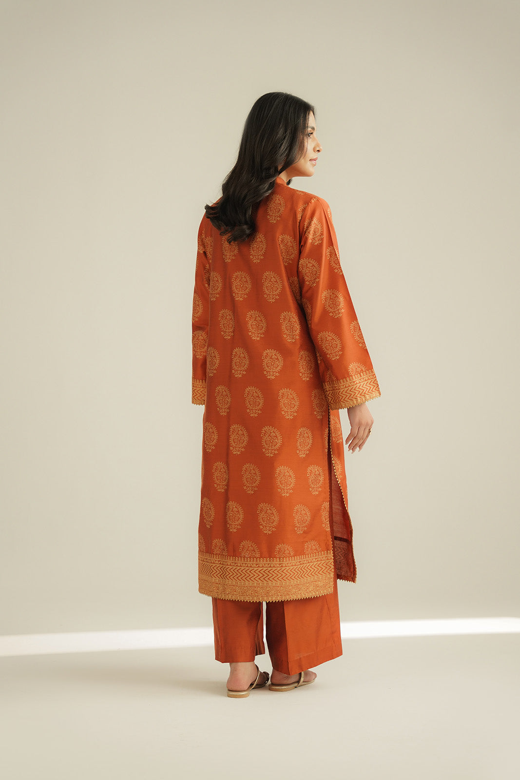 2 Piece Printed Cotton Silk Printed Suit (CS0447)