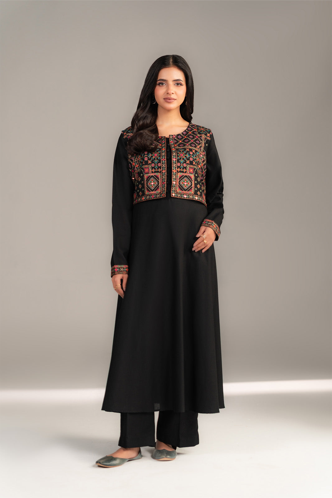3 Piece Lawn Karandi Embroidered Suit (CS0450)