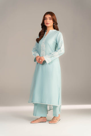 3 Piece Cotton Rip Stop Embroidered Suit (CS0460)