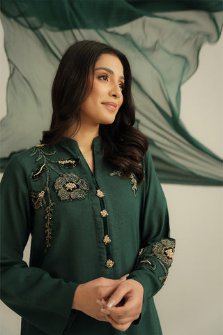3 Piece Cotton Karandi Embroidered Suit (CS0462)