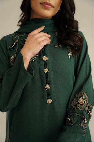 3 Piece Cotton Karandi Embroidered Suit (CS0462)