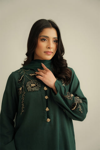 3 Piece Cotton Karandi Embroidered Suit (CS0462)