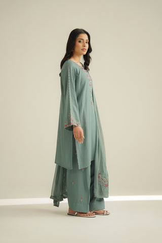 3 Piece Lawn Karandi Embroidered Suit (CS0464)