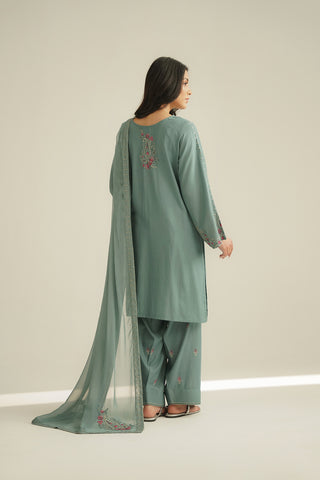 3 Piece Lawn Karandi Embroidered Suit (CS0464)